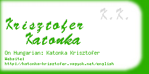 krisztofer katonka business card